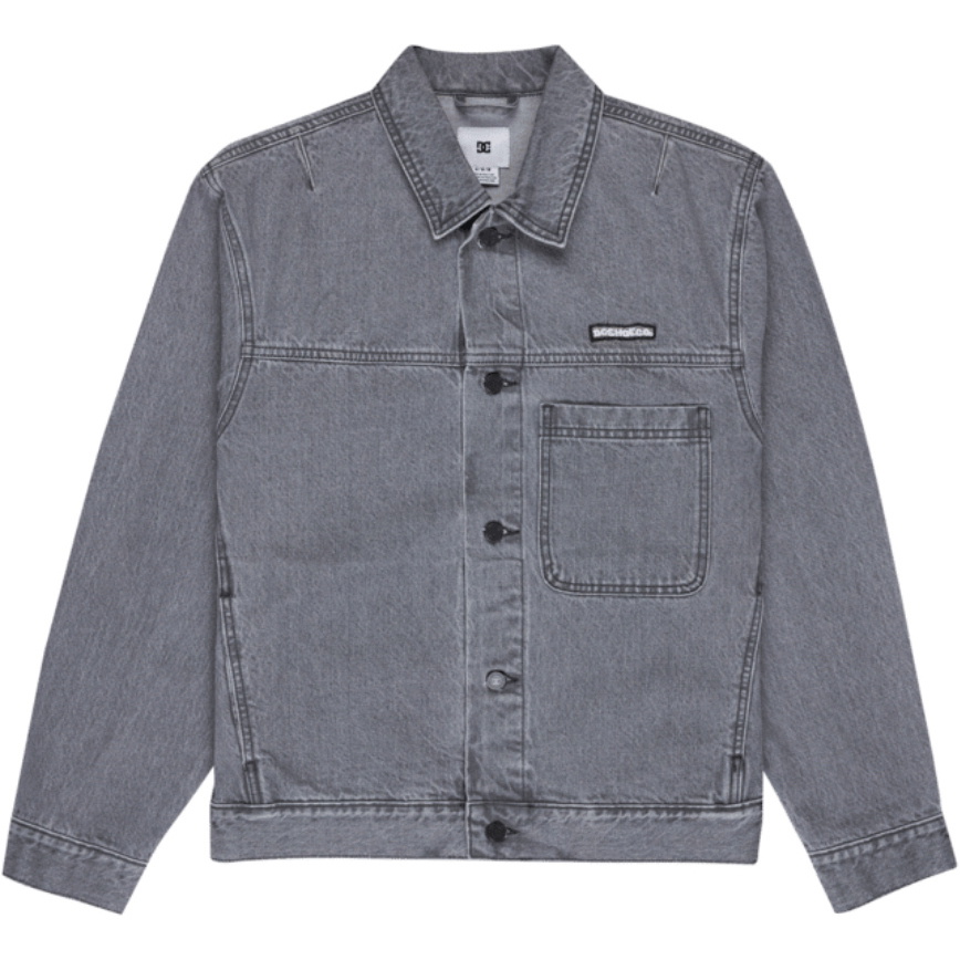 2026 DC Shoes Mens Ethos Denim Trucker Jacket EDYJK03271 - Medium Grey